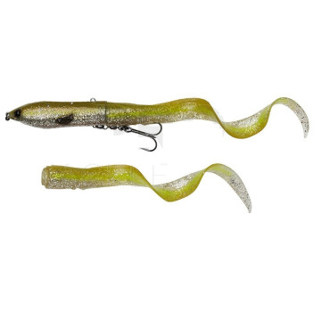 Hard Eel 3D Tail Bait Green Silver Savage Gear [50258]