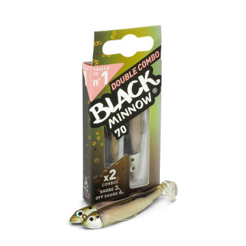 Black Minnow 70 Doble Combo Especial Trucha Color Vairon [1 Shore 3g - 1 Offshore 6g]