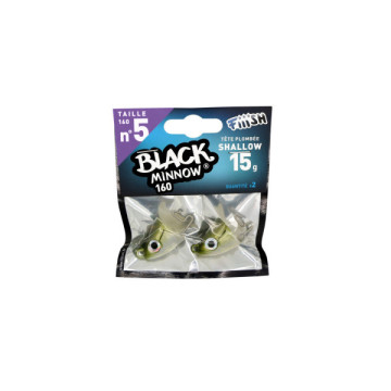 Black Minnow 160 Nº5 CABEZA PLOMADA Shallow 15g Khaki (2 Unidades) (BM157)