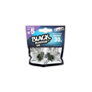 Black Minnow 160 Nº5 CABEZA PLOMADA Shore 30g Khaki (2 Unidades) (BM019)