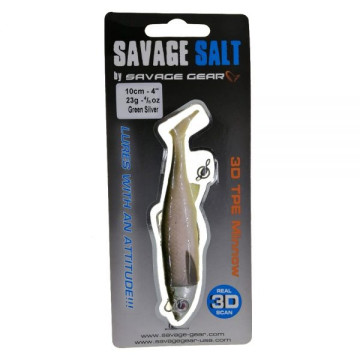 Savage Salt 3D TPE Minnow Señuelo Pikie Savage Gear | Green Silver [57545]