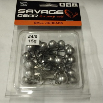 Ball Jigheads Talla 4/0 - 15 Gramos Savage Gear [25 Unidades] (74366)